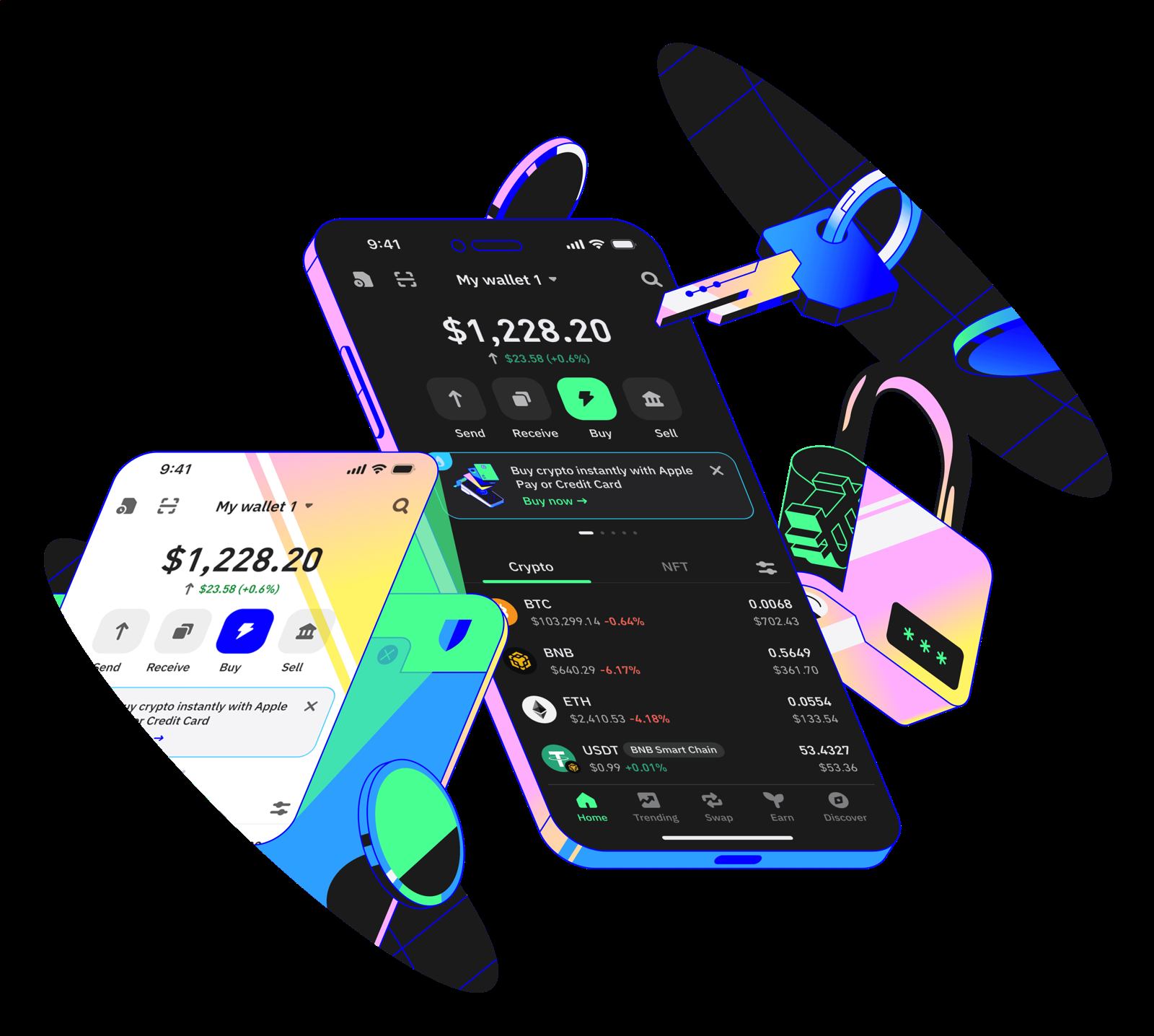 Trustwallet, side view